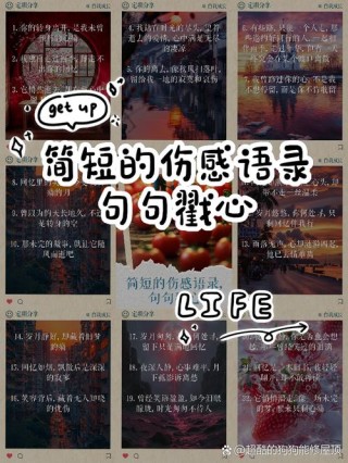 二十条伤感扎心语录短句，让人心疼的戳心语录