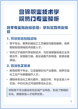 2025盘锦职业技术学院专科招生简章：计划招生人数、专业目录及学费