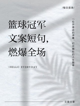 适合发朋友圈的篮球短句