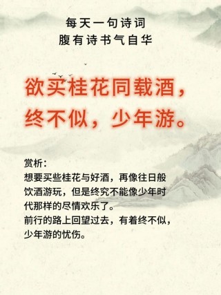 「诗词鉴赏」桂花开，桂花落，都是醉美的诗