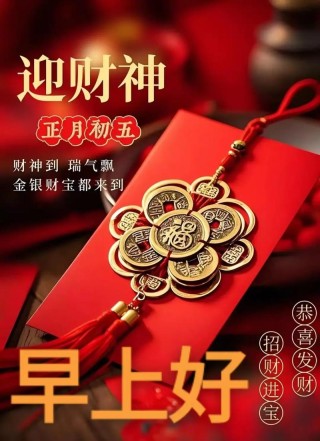 正月初五迎财神文案｜大年初五财神到，财气常围绕