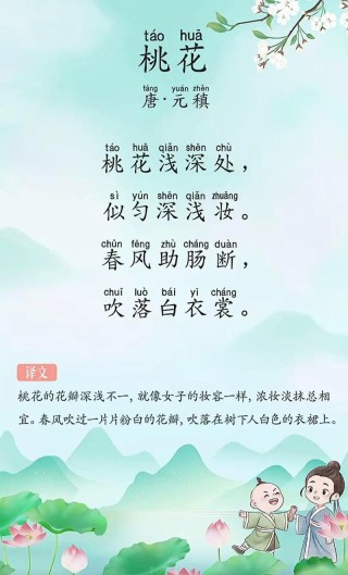 48首桃花诗词，桃之夭夭，许你十里桃花