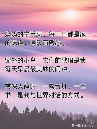收藏快乐的日常文案短句｜感受生活的慢节奏。