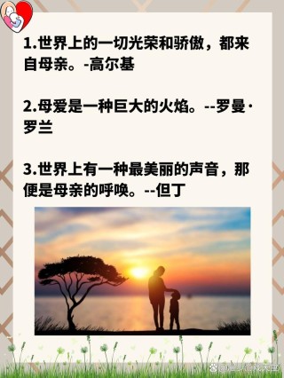 给母亲的献词  ??? 地球上最美妙的36句名言