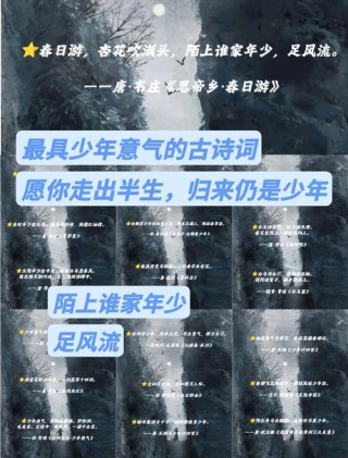 最少年意气风发的古诗词，清白之年，鲜衣怒马