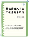 念亲恩：树高千尺莫忘根，儿女莫忘父母恩