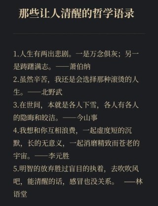探索人生的深刻智慧：小众名人名言集