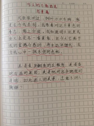写景作文的相关技巧，开头+结尾，附优美句子积累，很全面