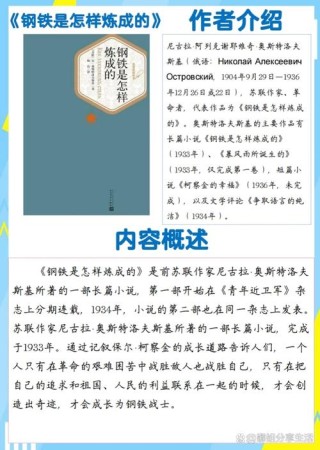 钢铁是怎样炼成的简介，钢铁是怎样炼成的简介