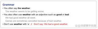 ‘天气好’不要再说The weather is good....