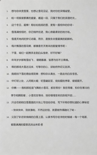 初雪表白文案打动人 适合告白的高级情话句子