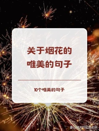 夜景唯美文案：烟花绽放在夜空，像是群星落入尘世间