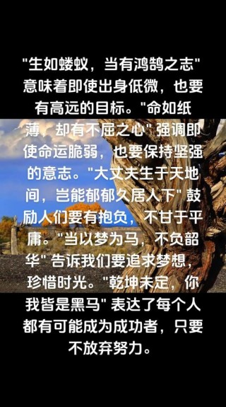 经典励志短语，说一万句壮志豪言，不行动你还是碌碌无为