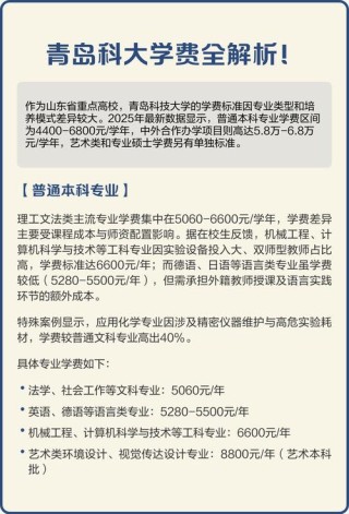2025青岛科技大学本科招生简章：专业目录、计划招生人数及学费