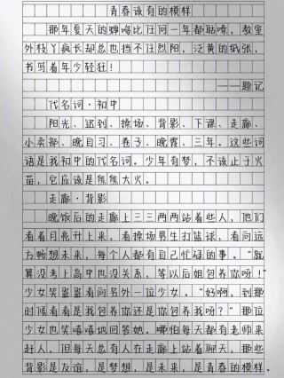 中考满分作文范文：与青春有关的日子篇三