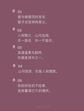那些唯美而浪漫的中英文文案