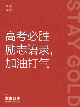 高考加油励志文章