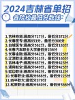 2025吉林高考特殊类型招生控制线多少分（含2024年）