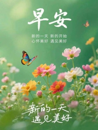 漂亮好看早安祝福语图片带字，早上好问候家人朋友的群发问候语录