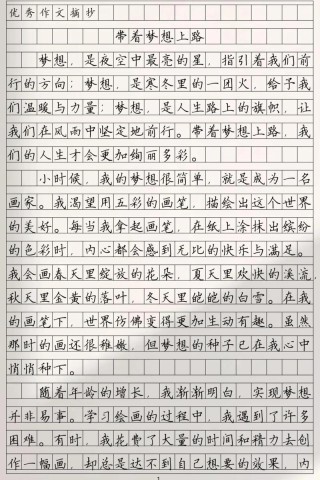 筑梦路上高中优秀征文