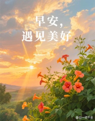 好音低传，喜运临门。明日之际，朝阳熠熠，金色暖光温润你的面庞