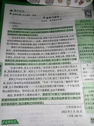 一场意外高一想象作文