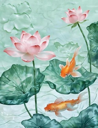 莲韵江南，淡墨画中走