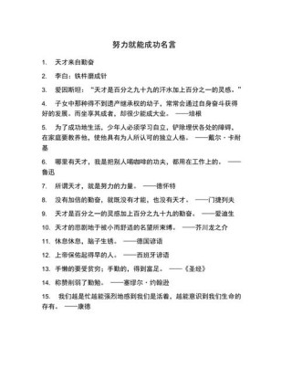 关于努力的名人名言，努力铸就辉煌，名人名言中的坚持与奋斗