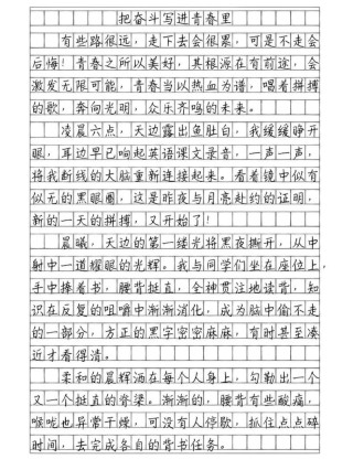 2022年中考半命题作文猜押（青春拼搏类）（写作指导+10篇范文）