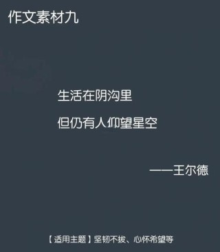 51句名人经典语录：“生活在阴沟里，依然有仰望星空的权利。”