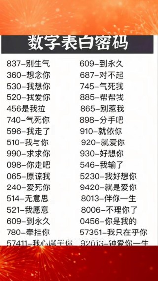 1一10数字浪漫爱情句子短句，数字表白套路情话