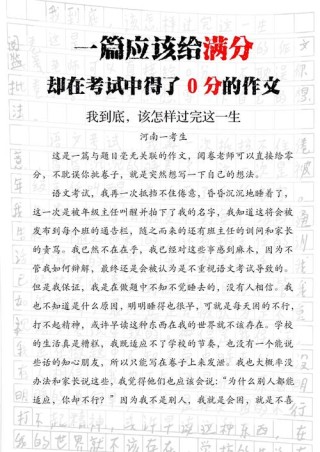 2020年高考零分作文大全