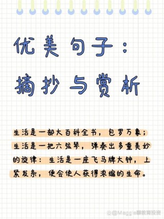 每日积累优美句子，每日精选优美句子积累