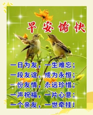 问候朋友早上好温馨祝福语录