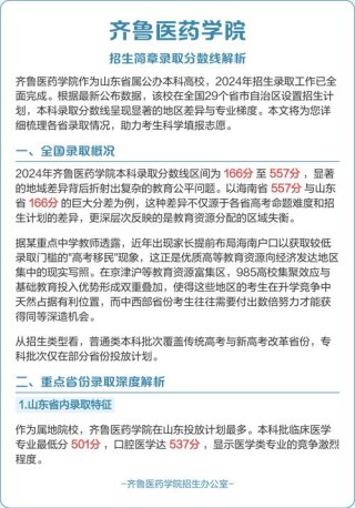 齐鲁医药学院在河南2026各专业招生人数、录取分数线（附：招生计划表）