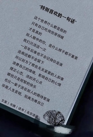 人生感悟的励志句子，句句充满正能量，看的心酸