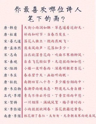 10句写雨的唯美诗词：平湖漠漠雨霏霏，压水人家燕子飞