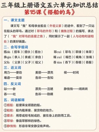 知识汇总 | 高中语文必修四知识汇总，预习必备！