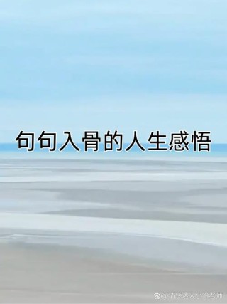生活让我领悟颇深的人生语录，发朋友圈引人深思！