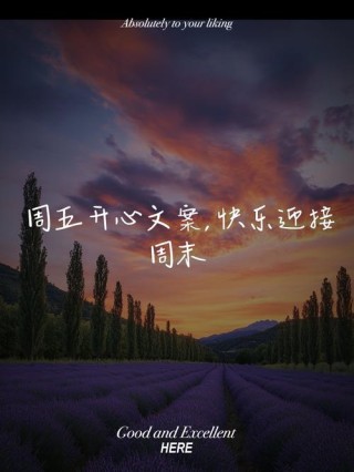 又到星期五了，搞笑快乐的文案帮你备好了