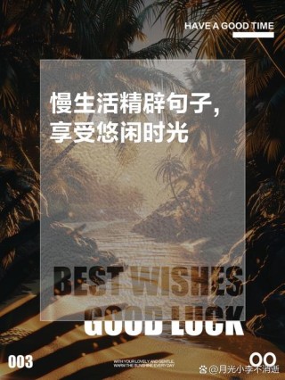 慢生活文艺气息的句子（享受慢生活的唯美句子）
