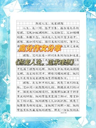 高中生以追求为话题的作文
