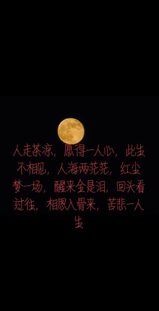 红尘来去不过一场梦，入梦时花开生香，梦醒时花谢凋零