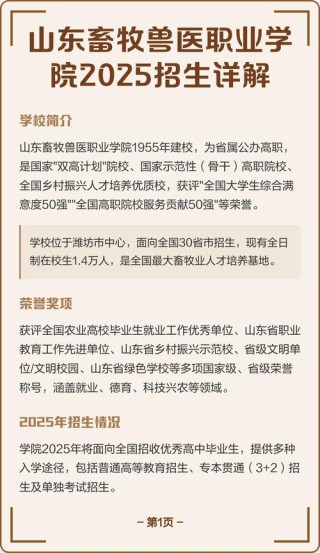 山东畜牧兽医职业学院各专业2026在河北招生人数、录取分数线（附：招生计划表）