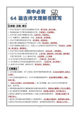 高考新题型研究——诗词名句默写