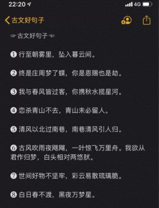古言小说经典语录