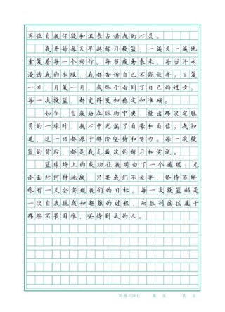 关于篮球、青春和梦想的散文诗