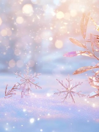 美丽纯洁的雪，在我幻想的世界里