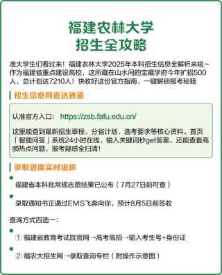 福建农林大学本科招生网首页（附：招生办电话）
