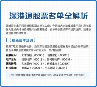 关于深港通下的港股通标的证券名单调整的公告